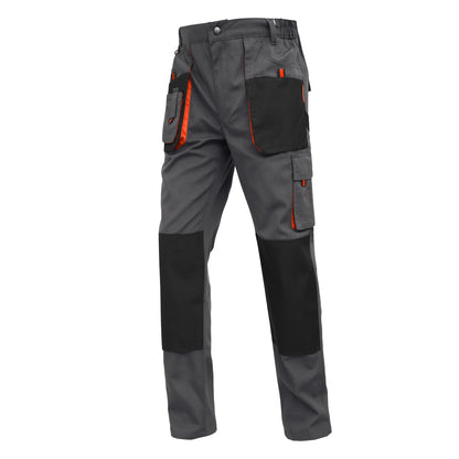 WORK IDEA Mens Work Trousers Oxford Knee Pockets Heavy Duty Canvas