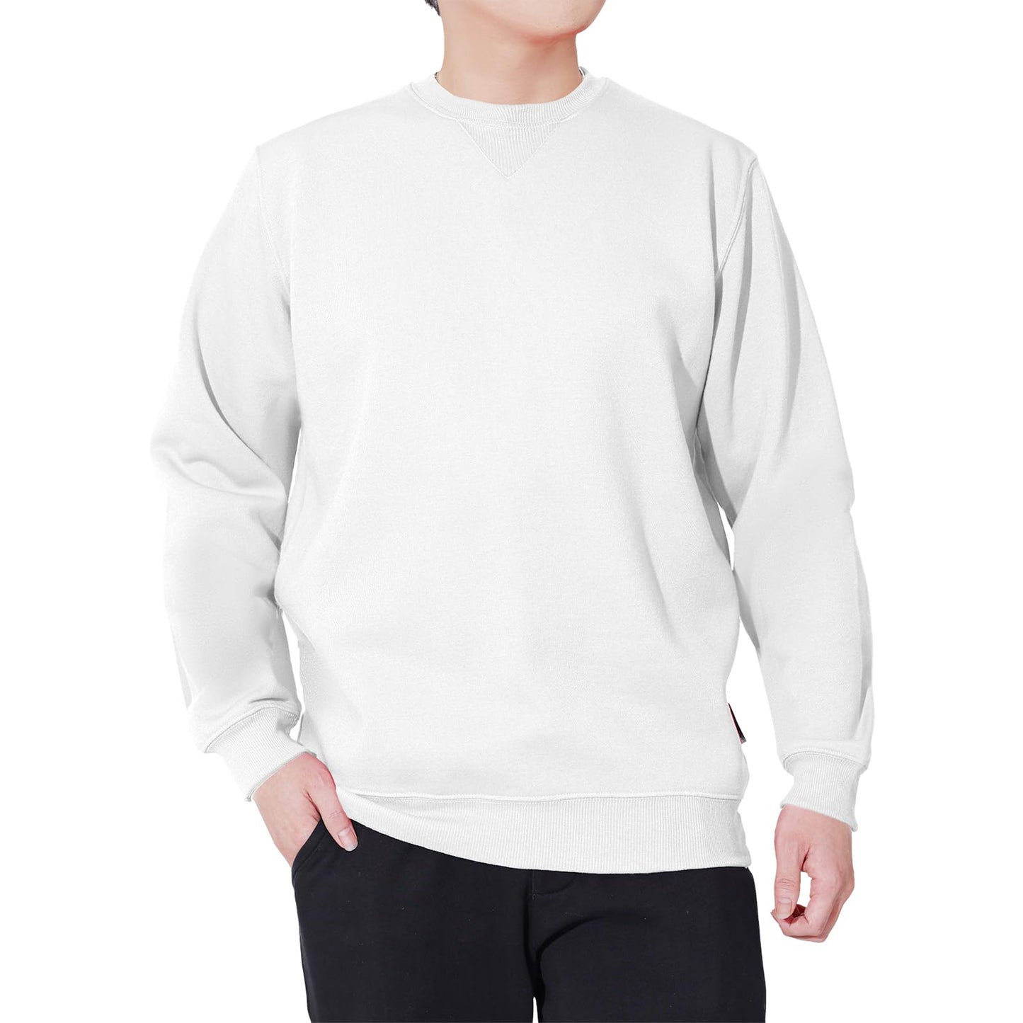 WORK IDEA Men's Crewneck Sweatshirt Work Wear Pullover Men's Basic Work Jumper