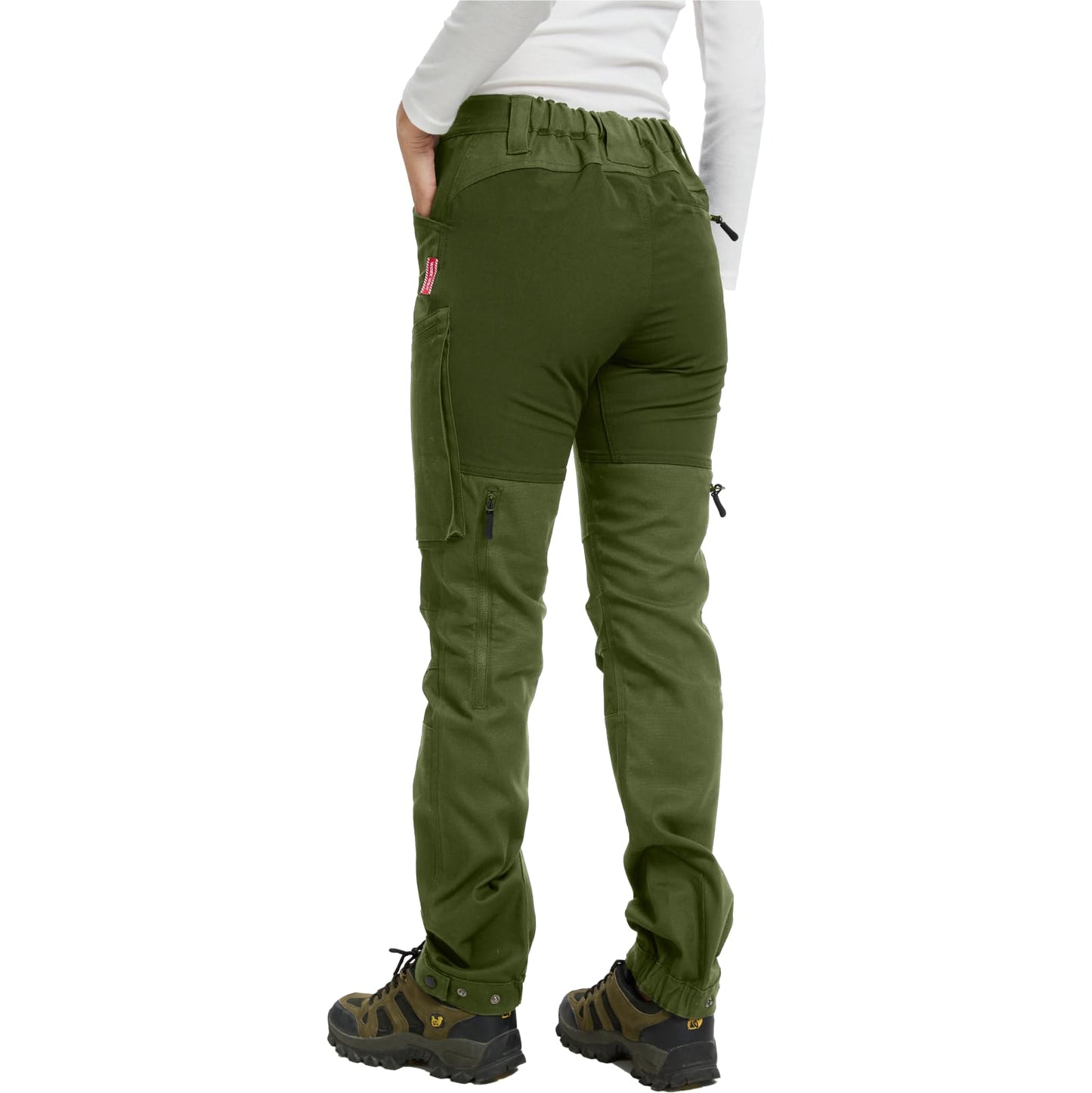 WORK IDEA Women's Hiking Trousers, Stretch Slim Fit, Water Resistant, for Outdoor Activities