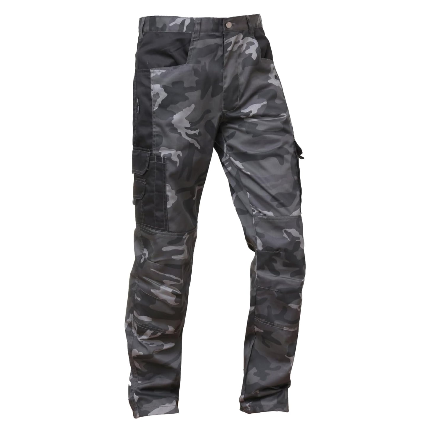 WORK IDEA Mens Work Trousers - Camouflage Trousers Mens Cargo Trousers with Inside Knee Pockets