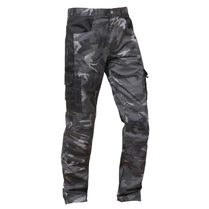 WORK IDEA Mens Work Trousers - Camouflage Trousers Mens Cargo Trousers with Inside Knee Pockets