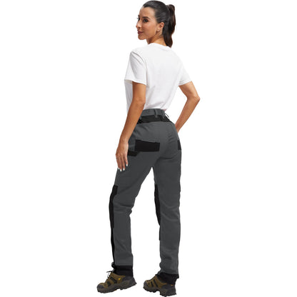 WORK IDEA Women's Work Trousers in Figure-Hugging Fit, Elastic and Lightweight, with Multiple Functional Pockets