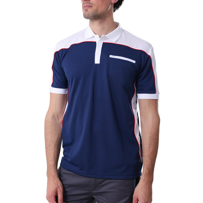 Work Idea Men's Short-Sleeved Polo Shirt with Contrast Colours, Functional Work Shirt for Work, Workshop and Leisure