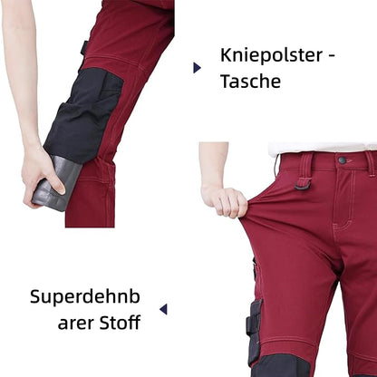 WORK IDEA Women's Slim-Fit Stretch Work Trousers: Cordura Fabric in Critical Areas, Heavy Duty, Elegant, Suitable for Highest Demands