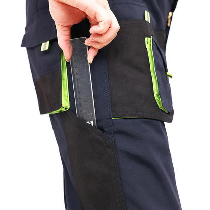 WORK IDEA Mens Work Trousers Oxford Knee Pockets Heavy Duty Canvas