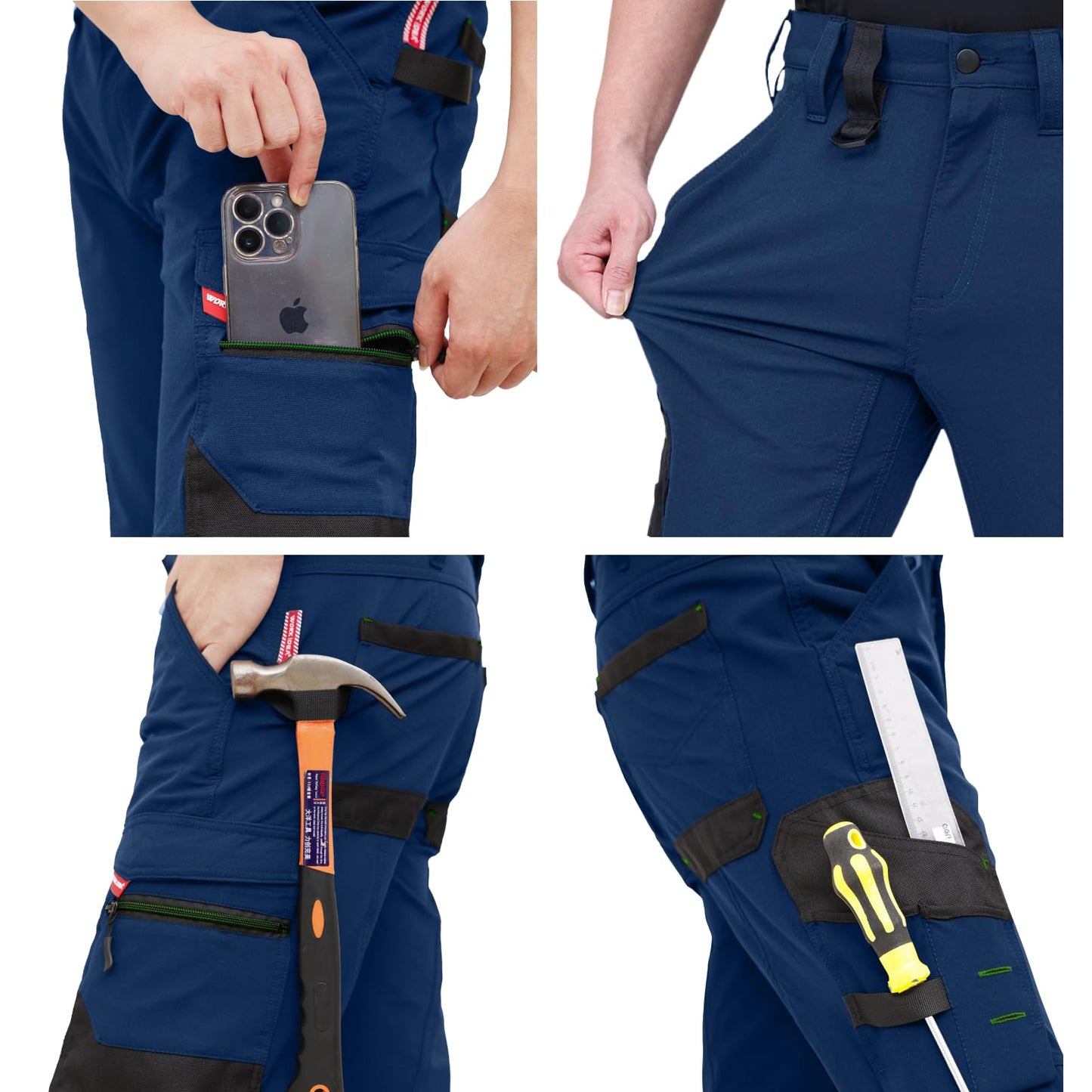 WORK IDEA Men's Slim Fit Stretch Work Shorts Durable Elegance for Highest