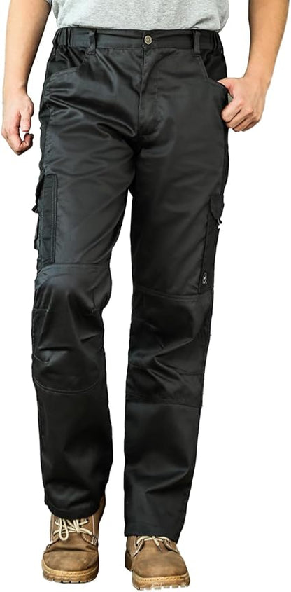WORK IDEA Mens Work Trousers - Camouflage Trousers Mens Cargo Trousers with Inside Knee Pockets